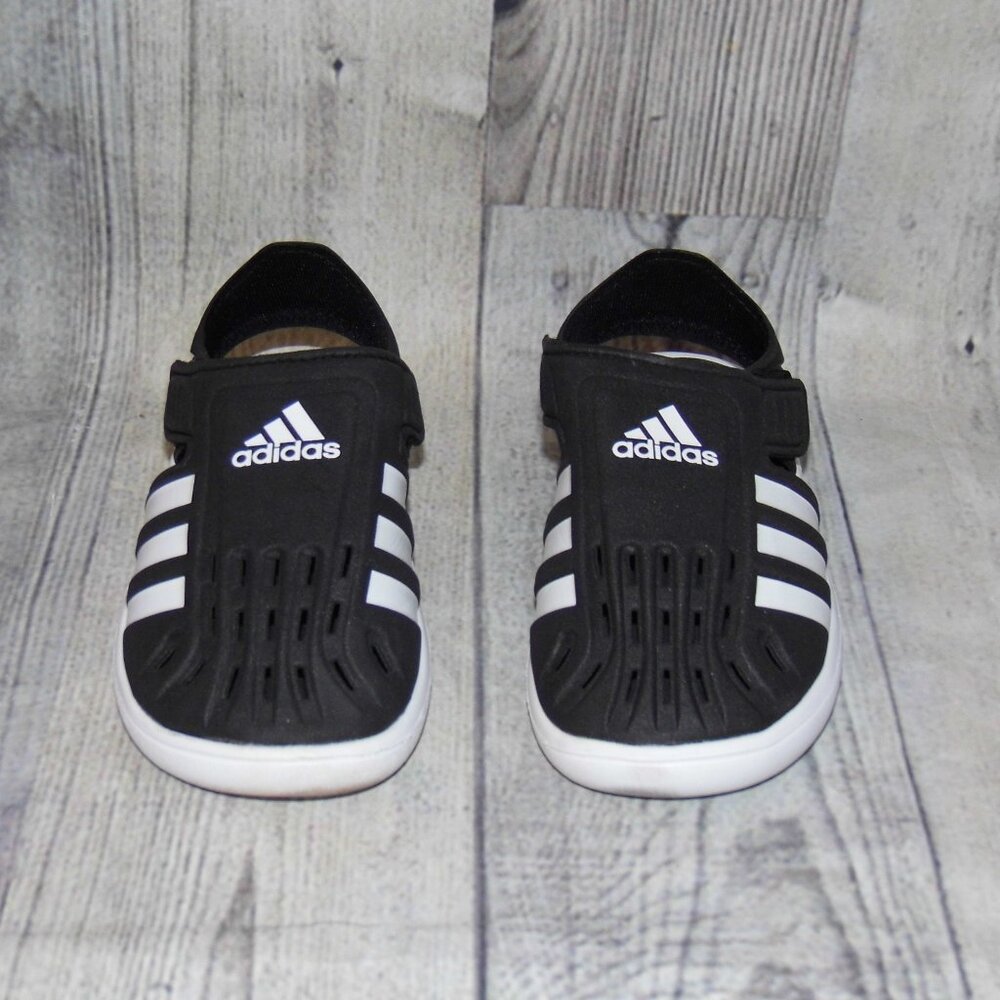 ADIDAS Black/White Water Sandal Toddler Size 9 - Picture 4 of 7